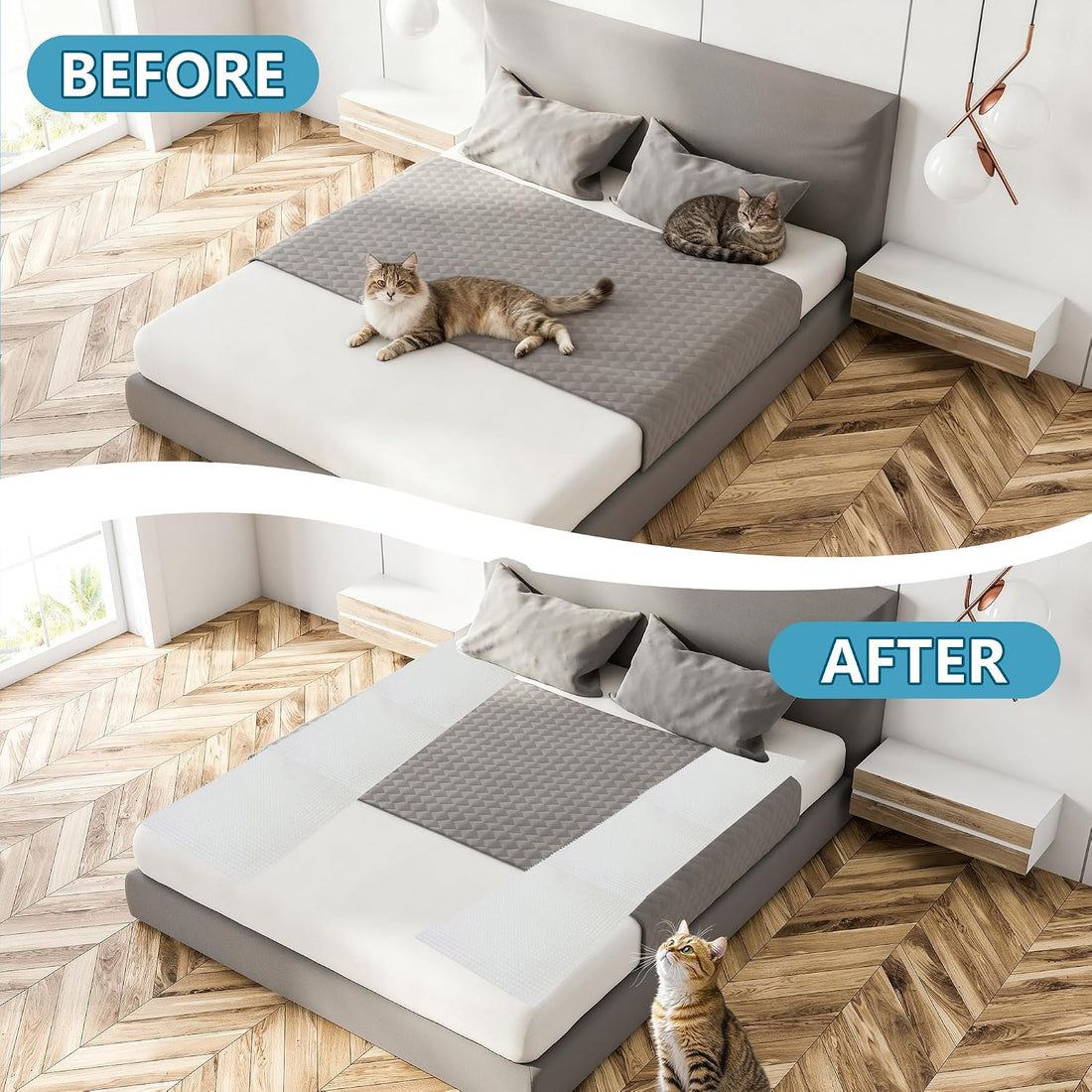 KOKMEYA 24 Pack Scat Mat for Cats