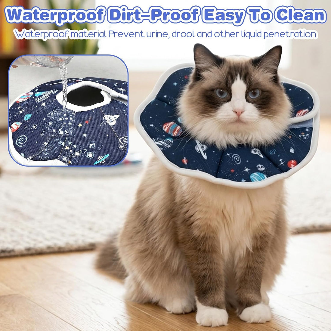 Cat Cone Collar Soft, Adjustable Cat Donut Collar for Cats to Stop