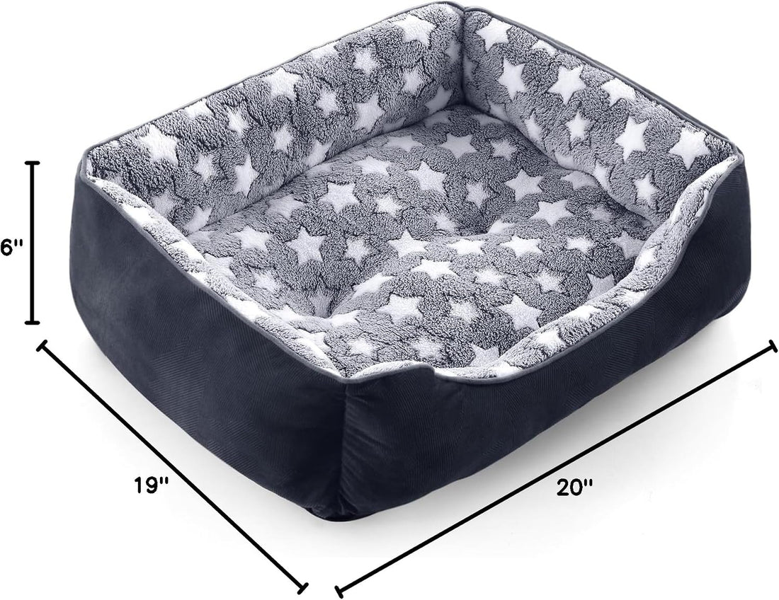 GASUR Small Dog Beds Small Size Dogs, Rectangle Washable Dog Bed