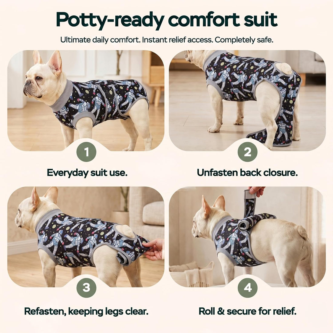 PetWarm Dog Surgery Recovery Suit, Recovery Suit for Dogs, Cosmic
