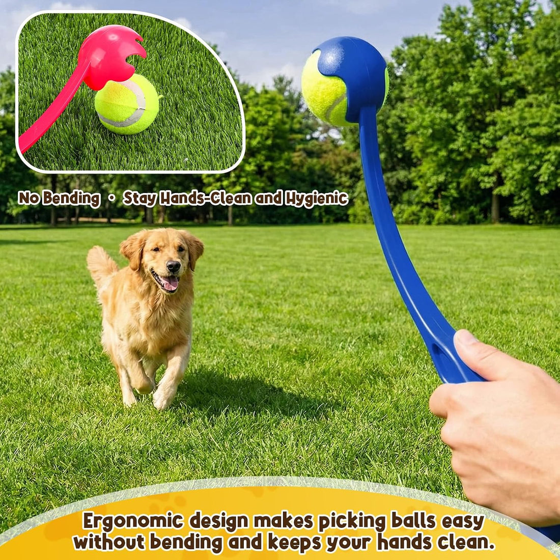 Jerify 3 Pack Dog Ball Thrower Launcher with 17.7 Inches Handle