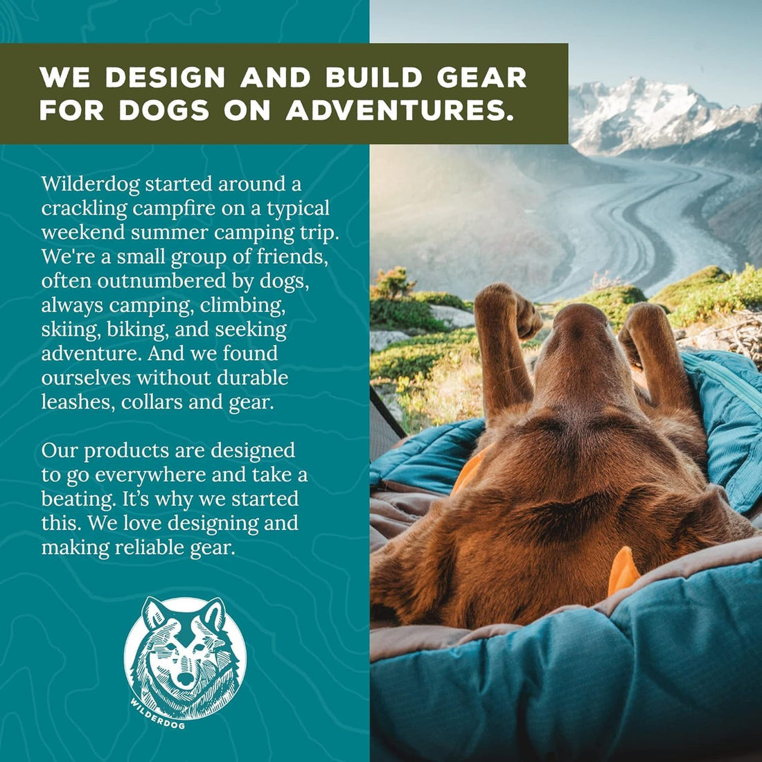Wilderdog Dog Bandana with Lightweight Quick Drying Poly-Blend Mesh