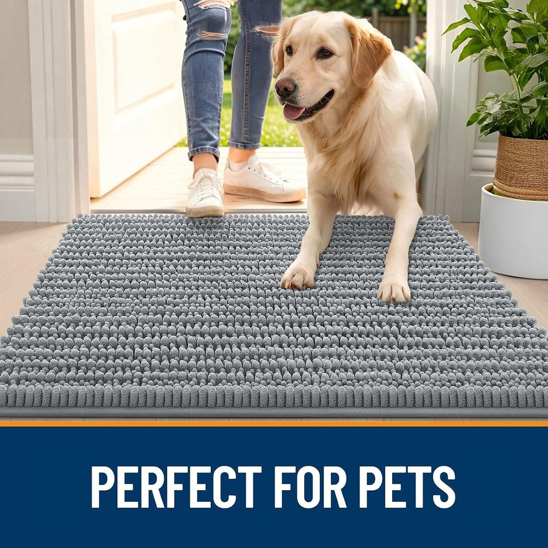 OLANLY Dog Door Mat for Muddy Paws 30x20