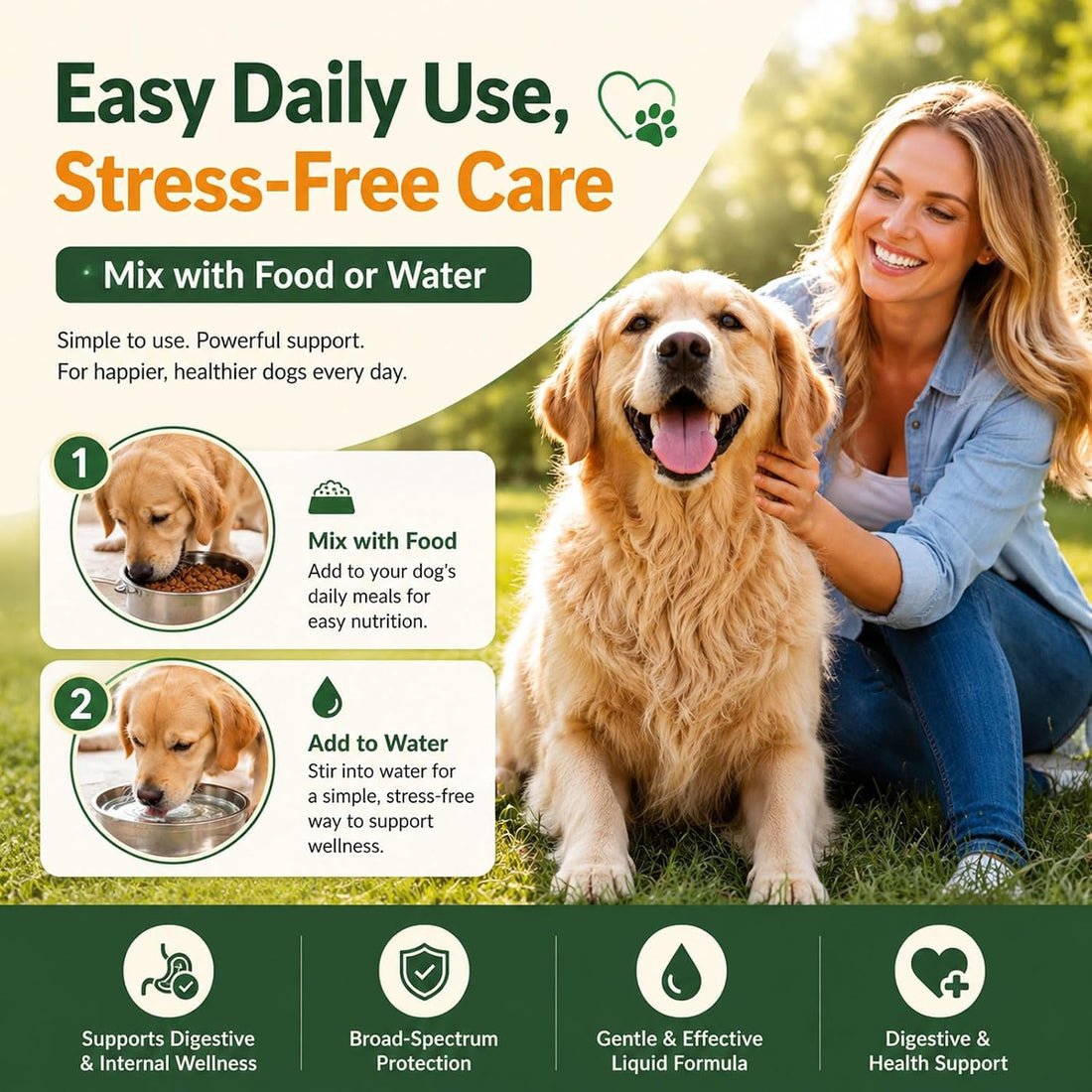 Dewormer for Dogs, Liquid Wormer for Hookworms, Lungworms, Pinworms
