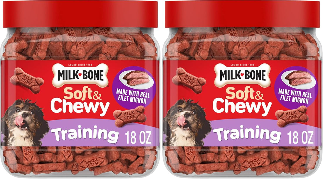 Milk-Bone Soft & Chewy Mini's Dog Training Treats, 18 oz Canister