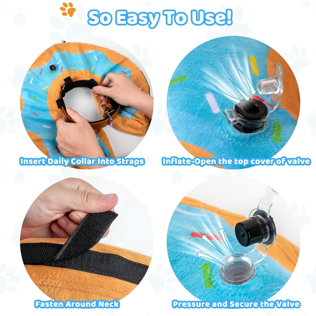 Grand Line Donut Inflatable Collar for Dogs and Cats