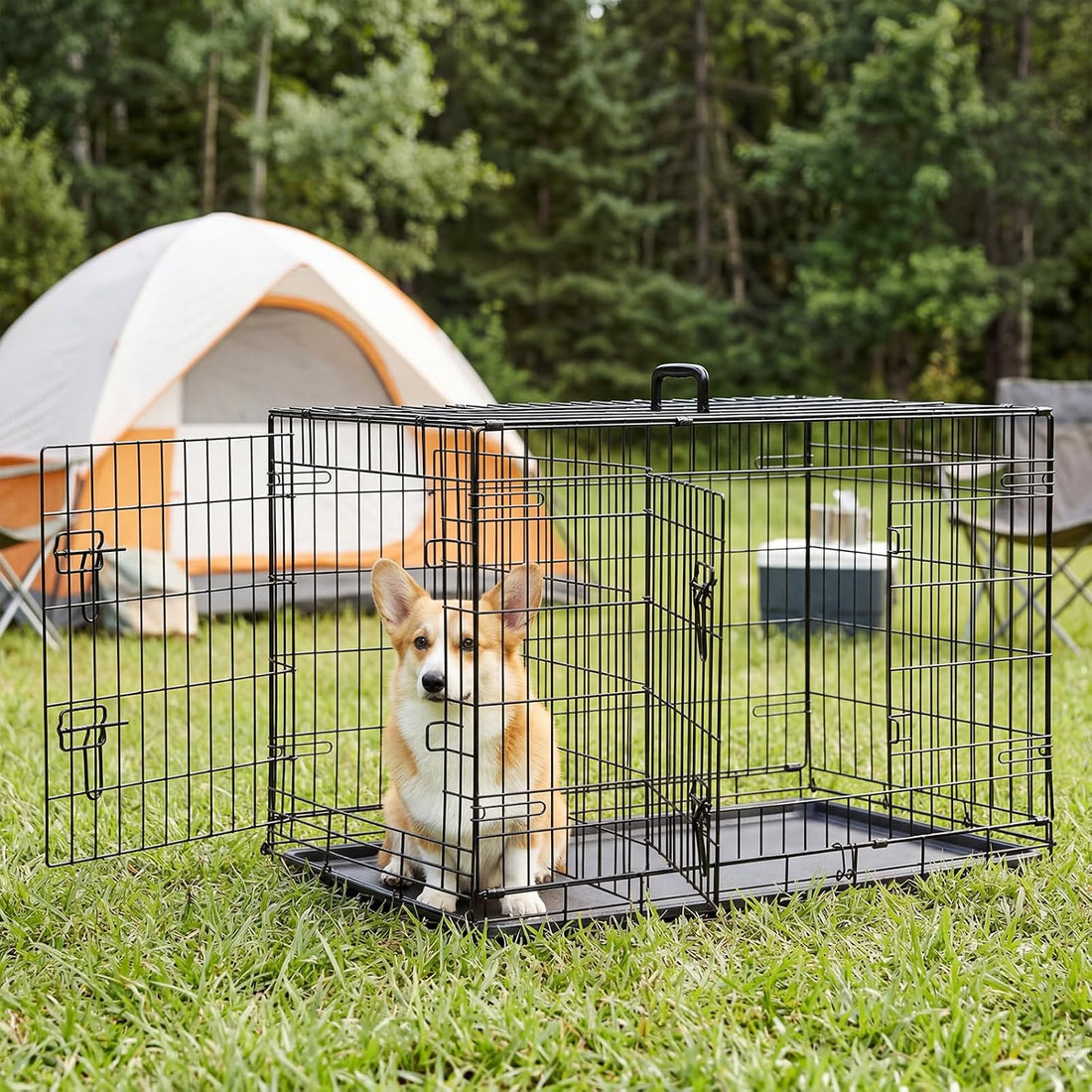 Sweetcrispy 36 Inch Dog Crate, Medium Dog Cage