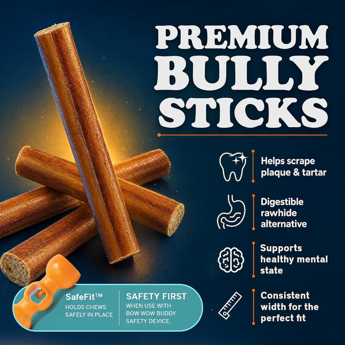 Bow Wow Labs SafeFit Bully Sticks for Dogs