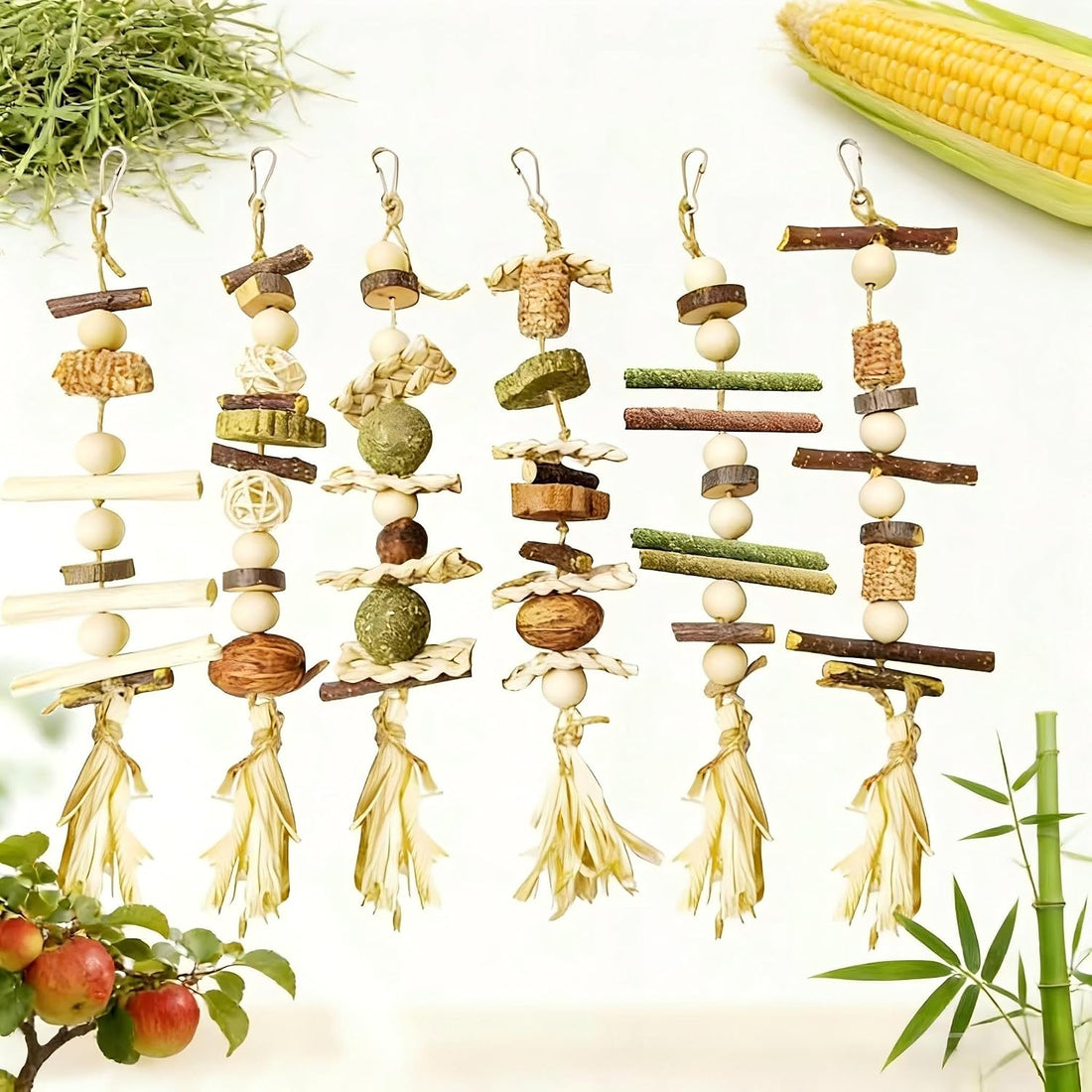 68pcs DIY Rabbit Chew Toys,Rabbit Toy for Bunnies Boredom