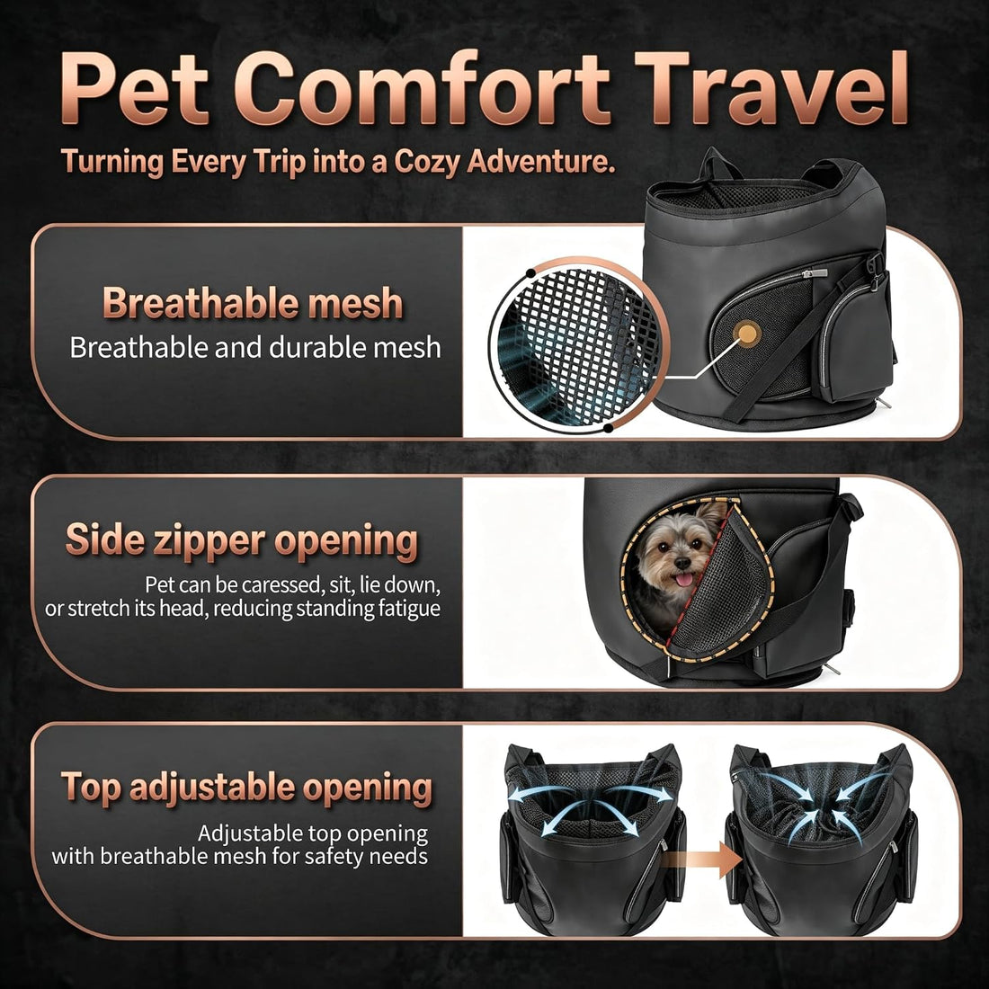 YUDODO 7-15 lbs Dog Front Carrier Backpack, Pet Front Facing Carrier