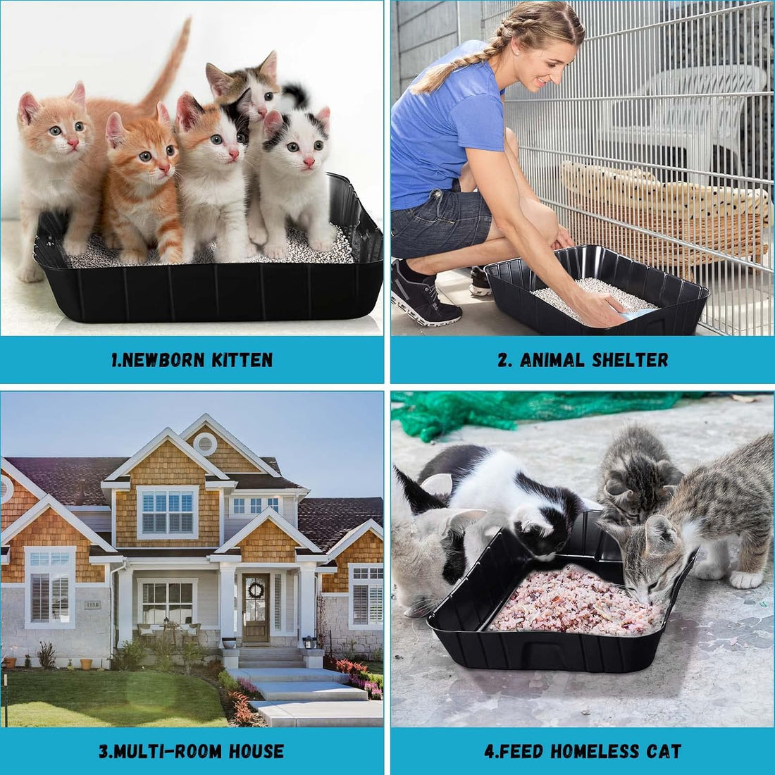 50 Pieces Disposable Litter Boxes for Cats Small Kitty Litter Box