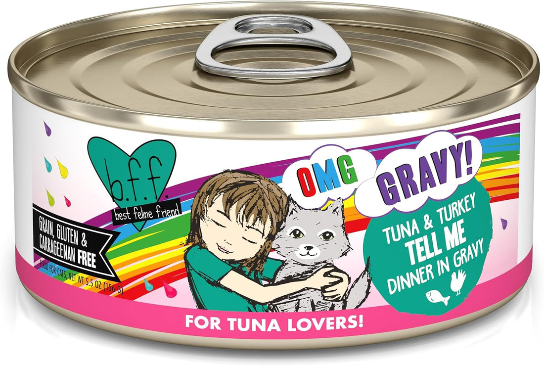 Weruva B.F.F. OMG - Best Feline Friend Oh My Gravy!, Variety Pack