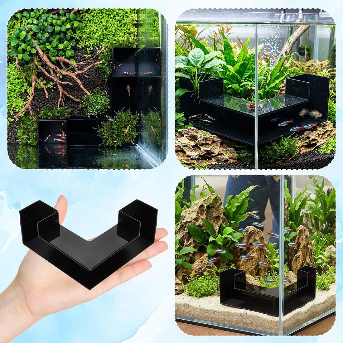 Aquarium Underground Tunnel 5", Dual-Entrance Fish Tank Cave