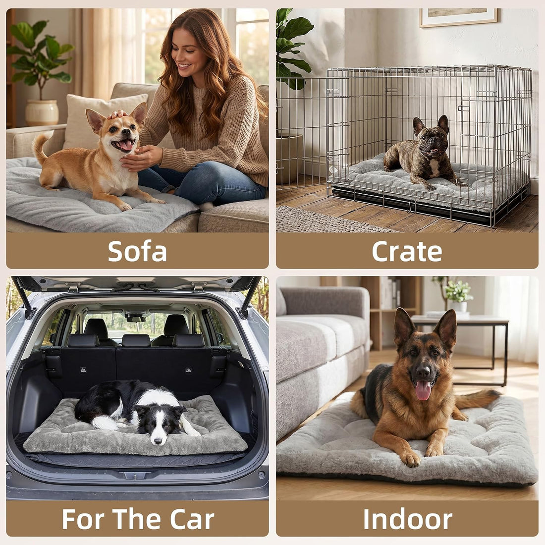 Dog Bed 36" for Metal Crate Pad,Washable Sleeping Mat