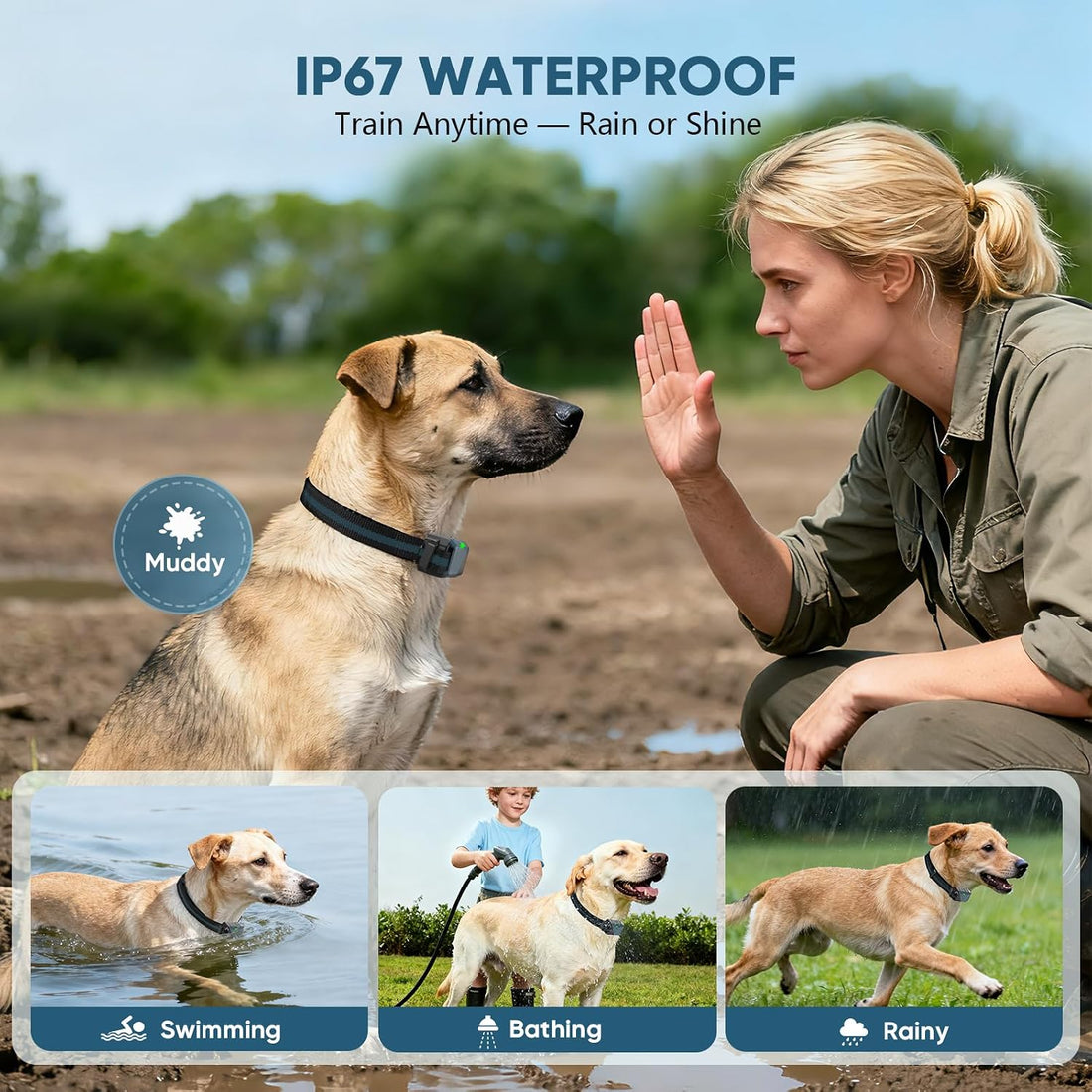 Shock Collar for Dogs, Dog Training Collar with Remote,3 Training