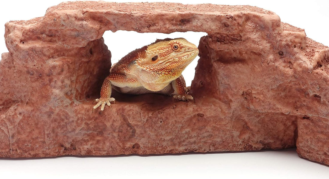 Rock Arch, Reddish Brown, Reptile Habitat Accessory