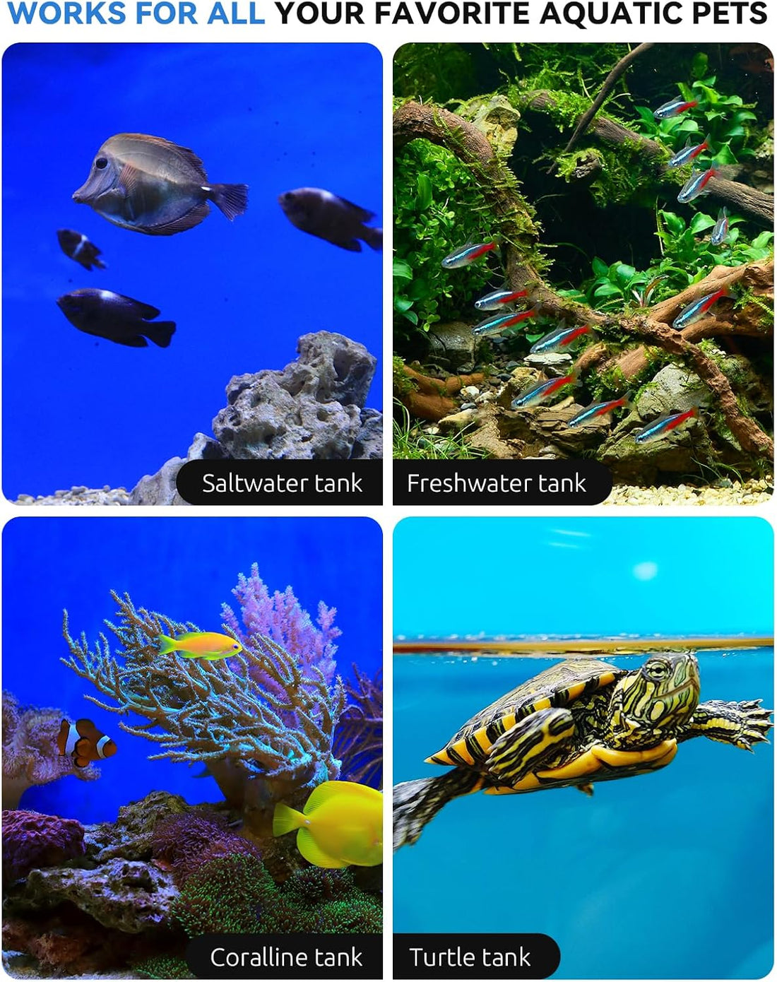SEAOURA Aquarium Chiller Fan, Cooling for Fish Tank