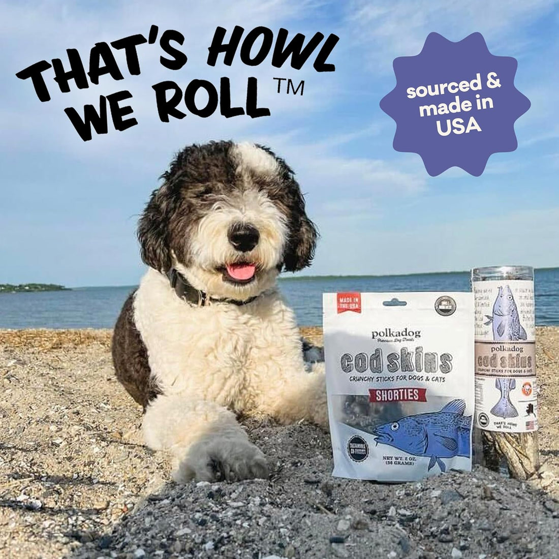 Polkadog Cod Skins for Dogs - Single Ingredient