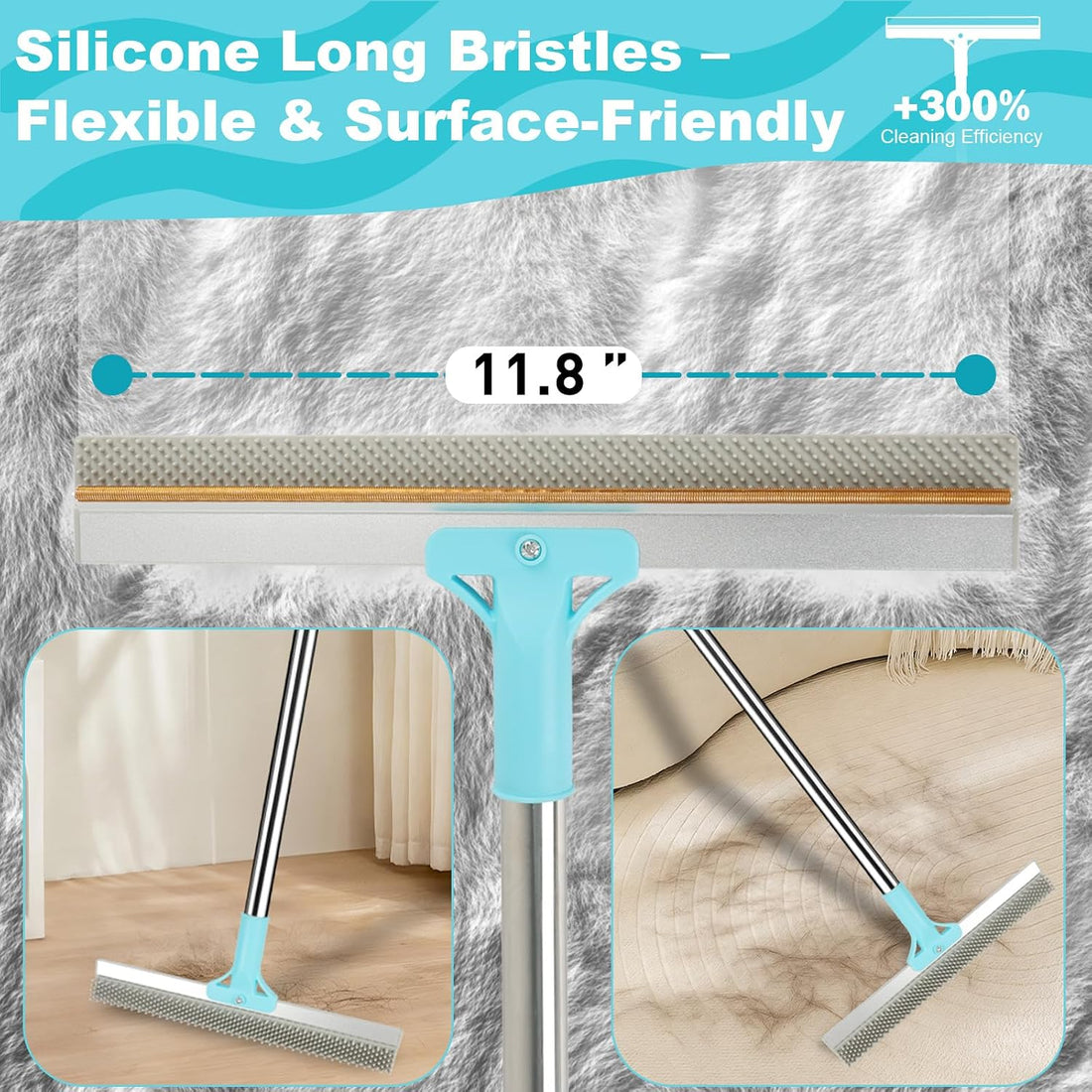 Vivifying Carpet Rake Pet Hair Remover Set