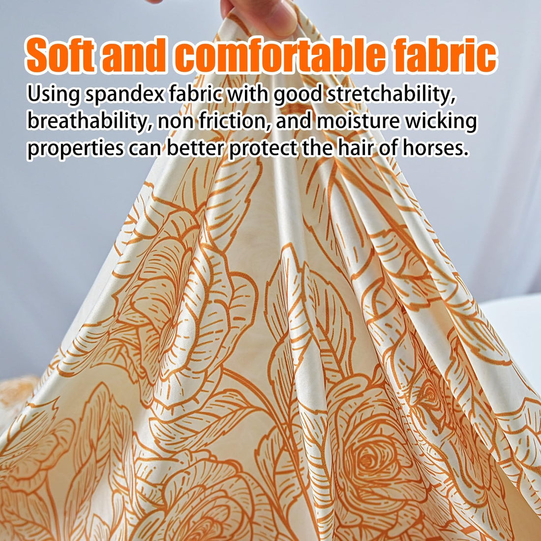 Comfortable Stretch Spandex Full-Body Horse Sheet, White, Size L