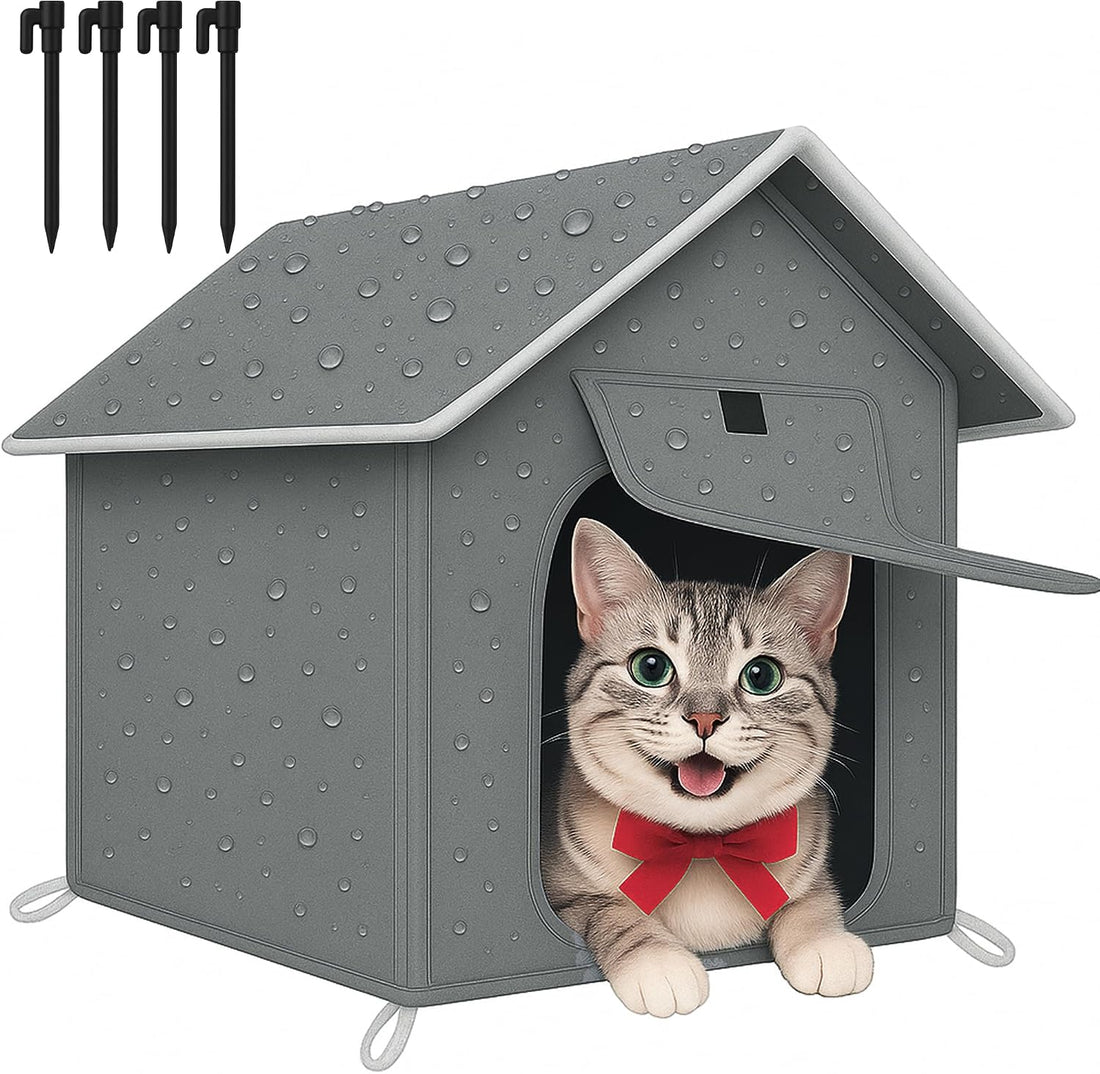 Loyareal Outdoor Cat House with Cozy Cushion
