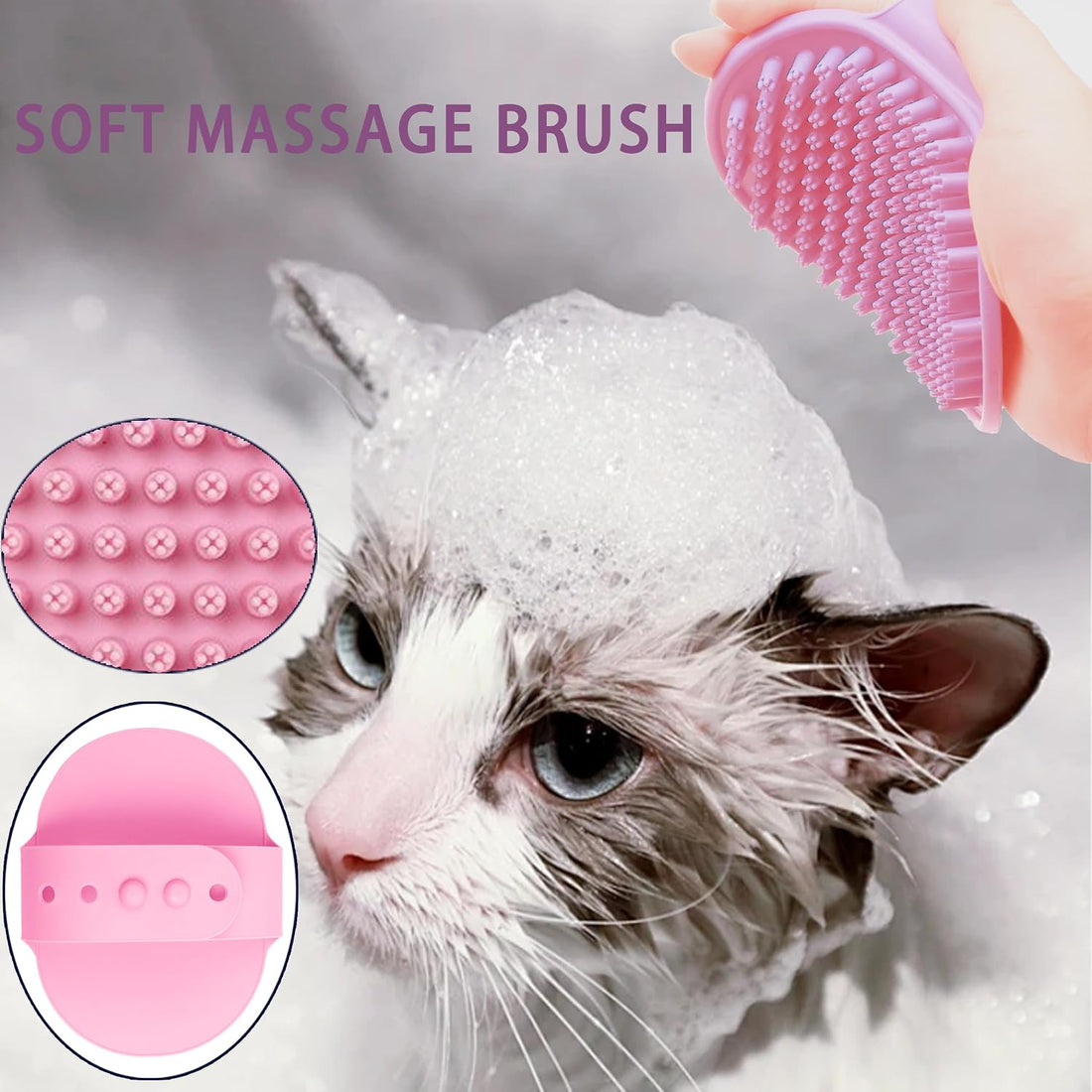POSAPET Cat Grooming Brush Kit 6 Tools