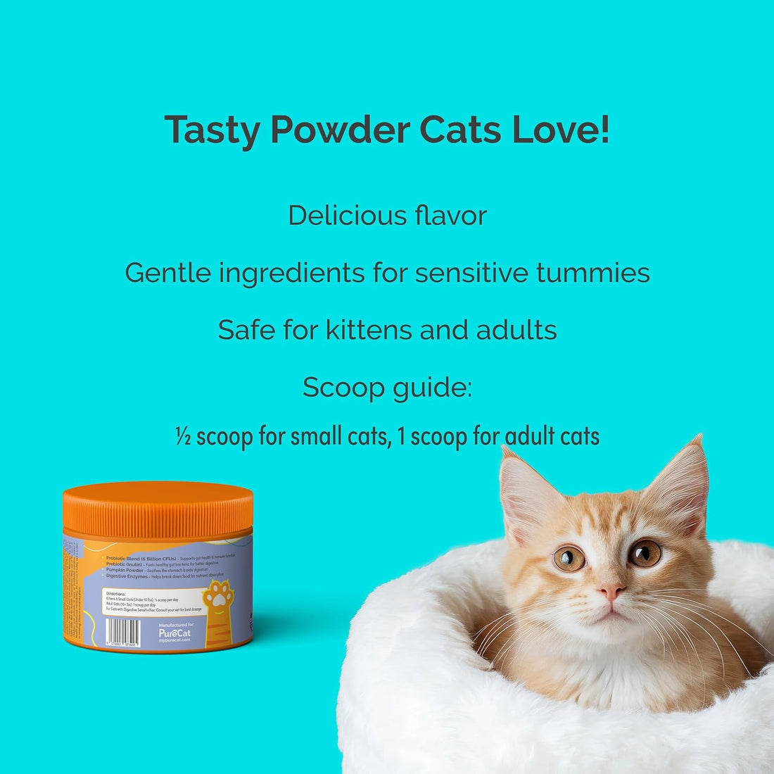 PureCat Digestive Health & Immune Support Supplement Probiotic Powder