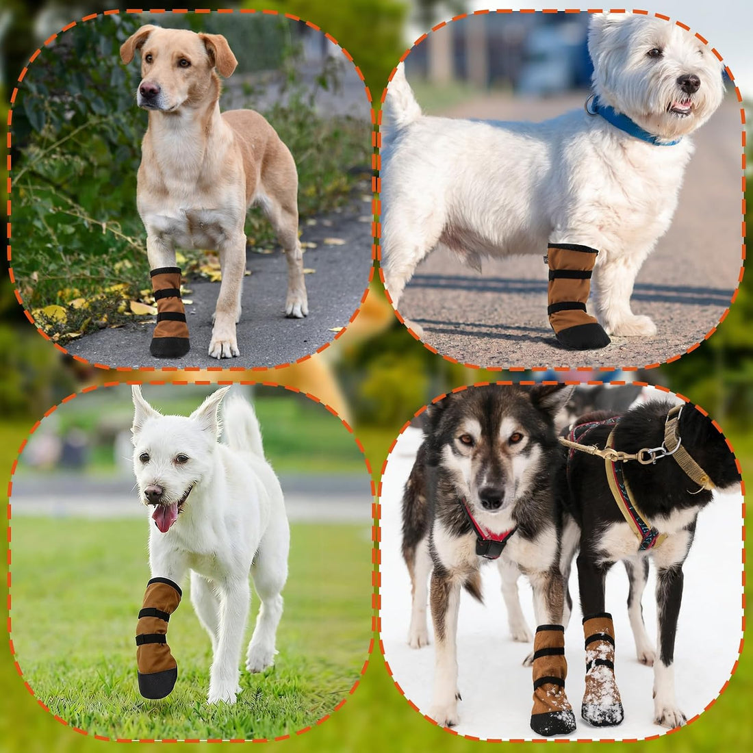 2 Pcs Dog Paw Wound Recovery Boots Non-Slip Dog Protector Boots