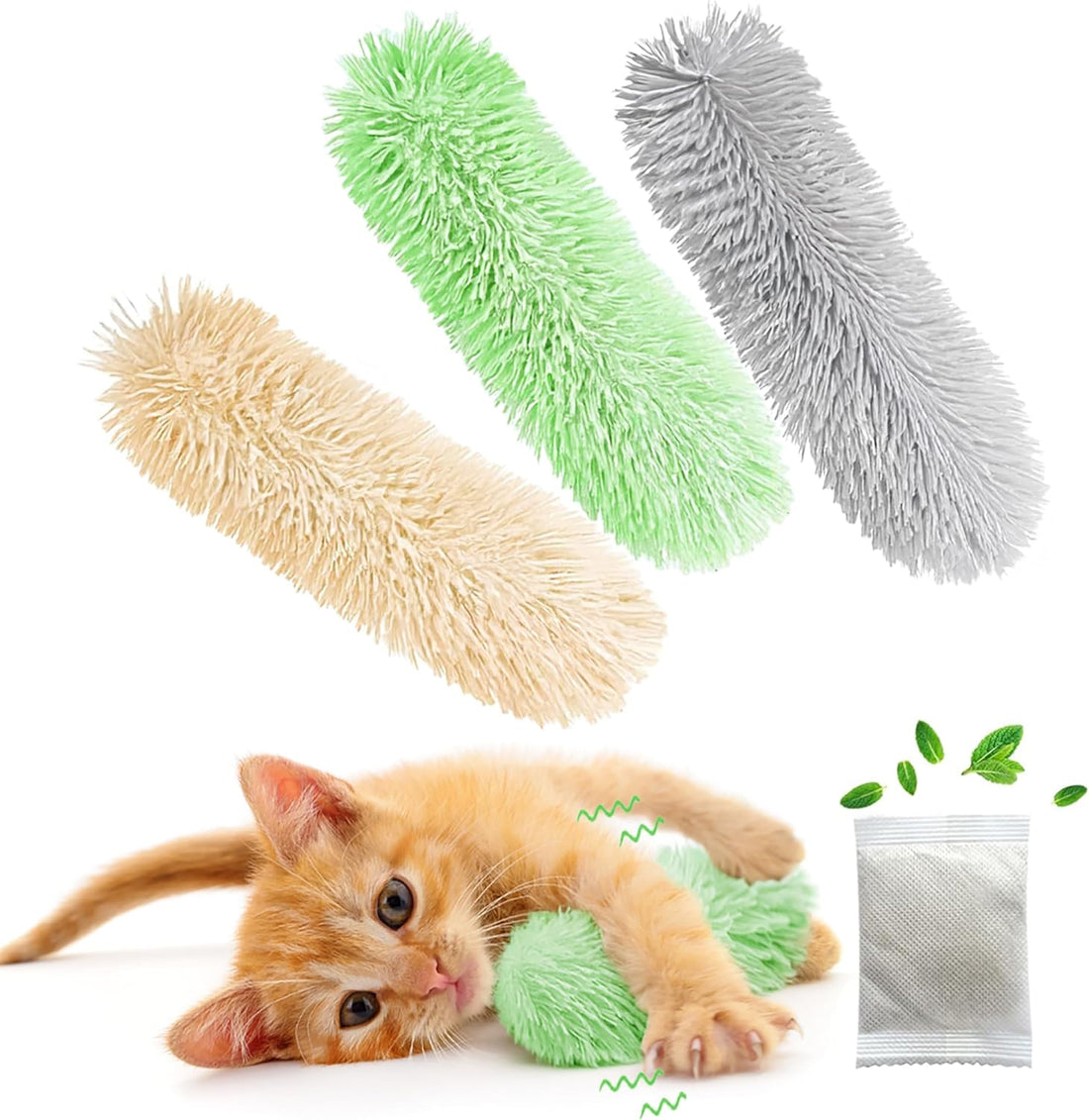 Rishoesu 3 Pcs Interactive Cat Toys Cat Pillows
