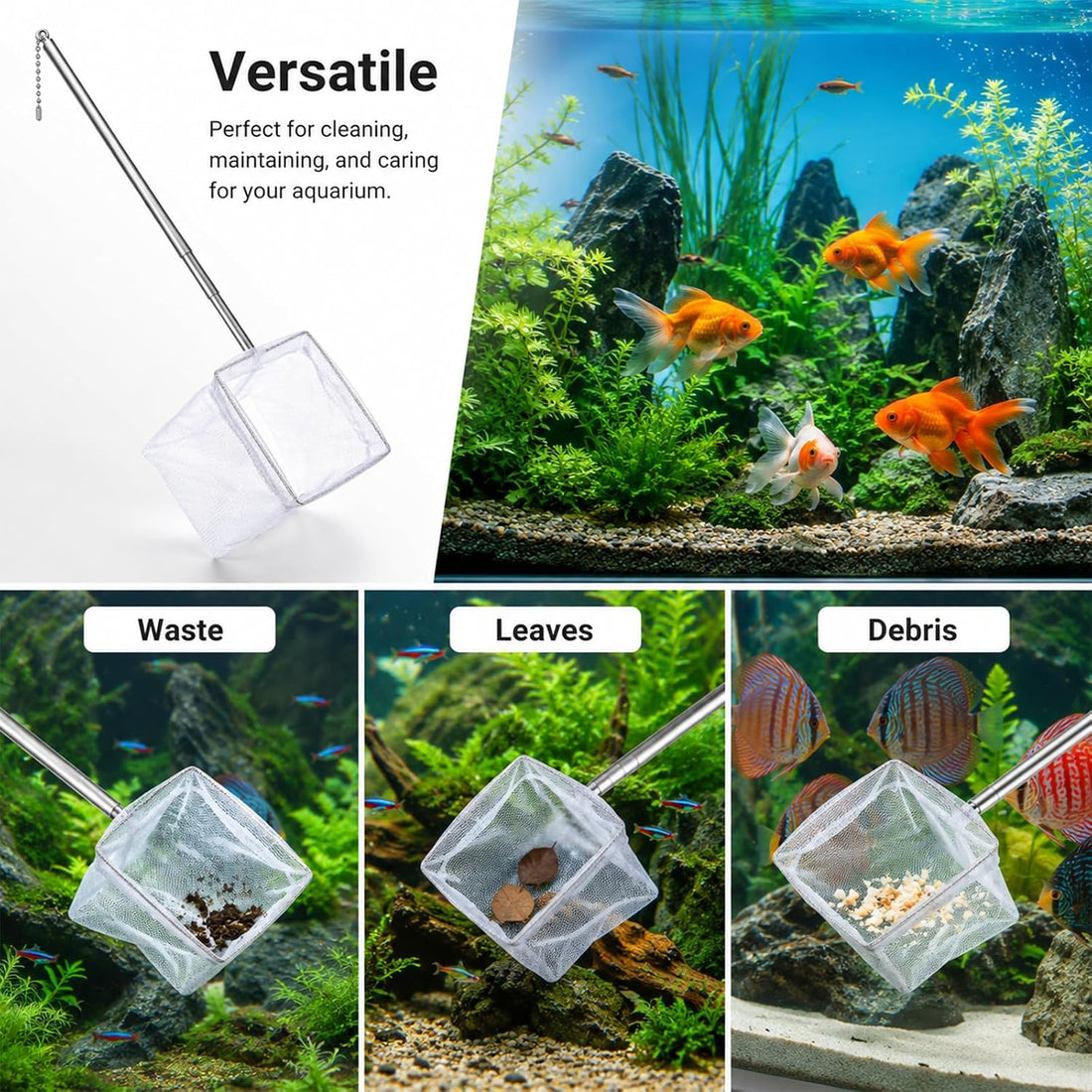 1PCS Fish Net for Aquarium,4'' Fine Mesh Aquarium Net