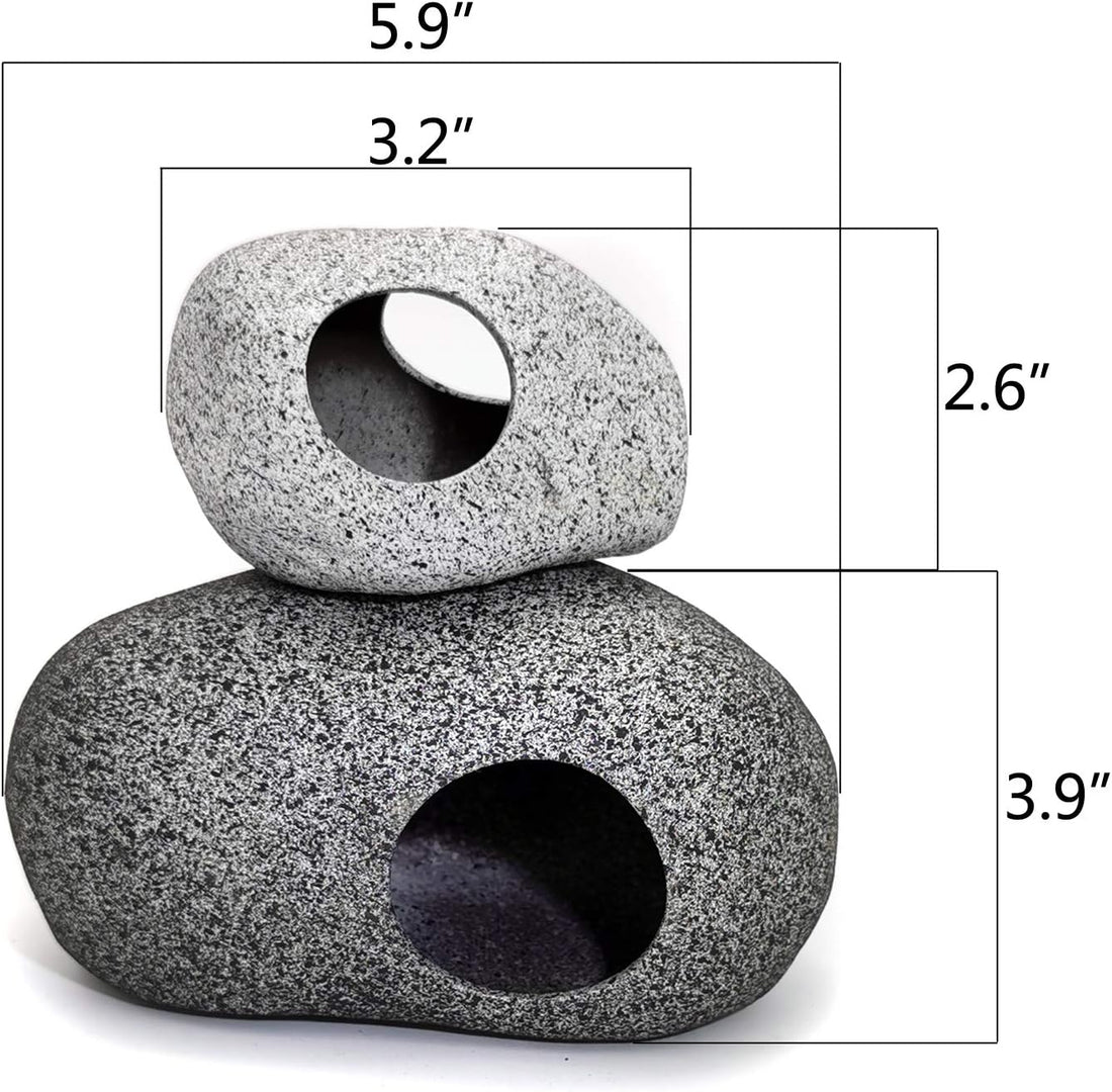 Aquarium Decorations Rock,Stackable Fish Tank Decor Cave