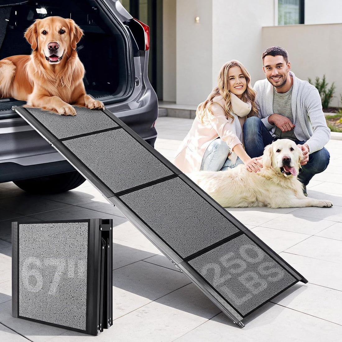 Dog Ramp for Large Pets, 71" L x 20" W