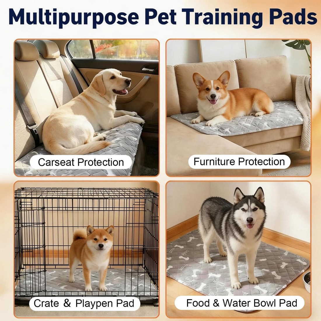 Puppy Pads with Pheromones, Washable Pee Pads for Dogs Potty Training