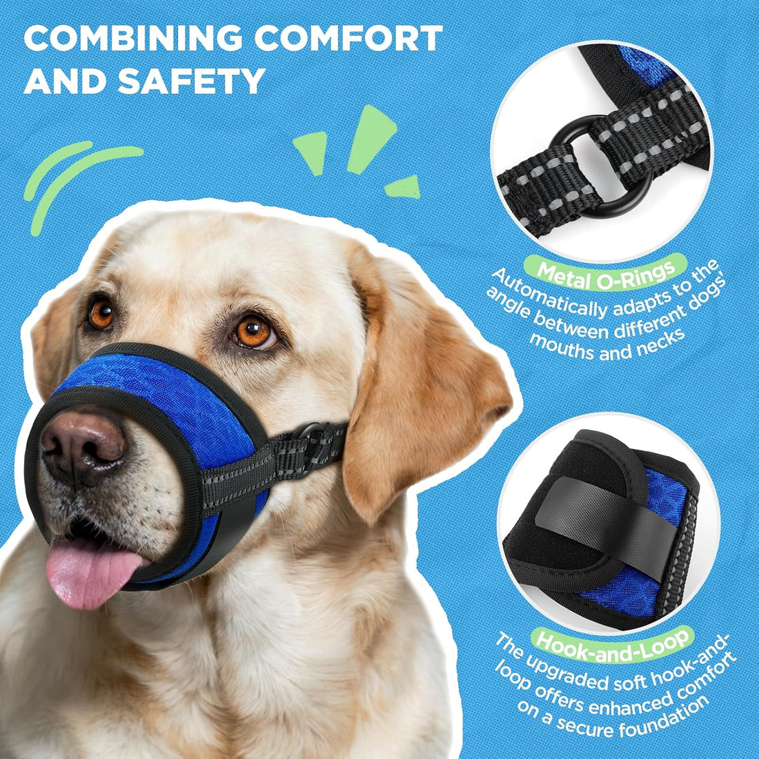 BONTHEE Dog Muzzle,Soft Breathable Mesh
