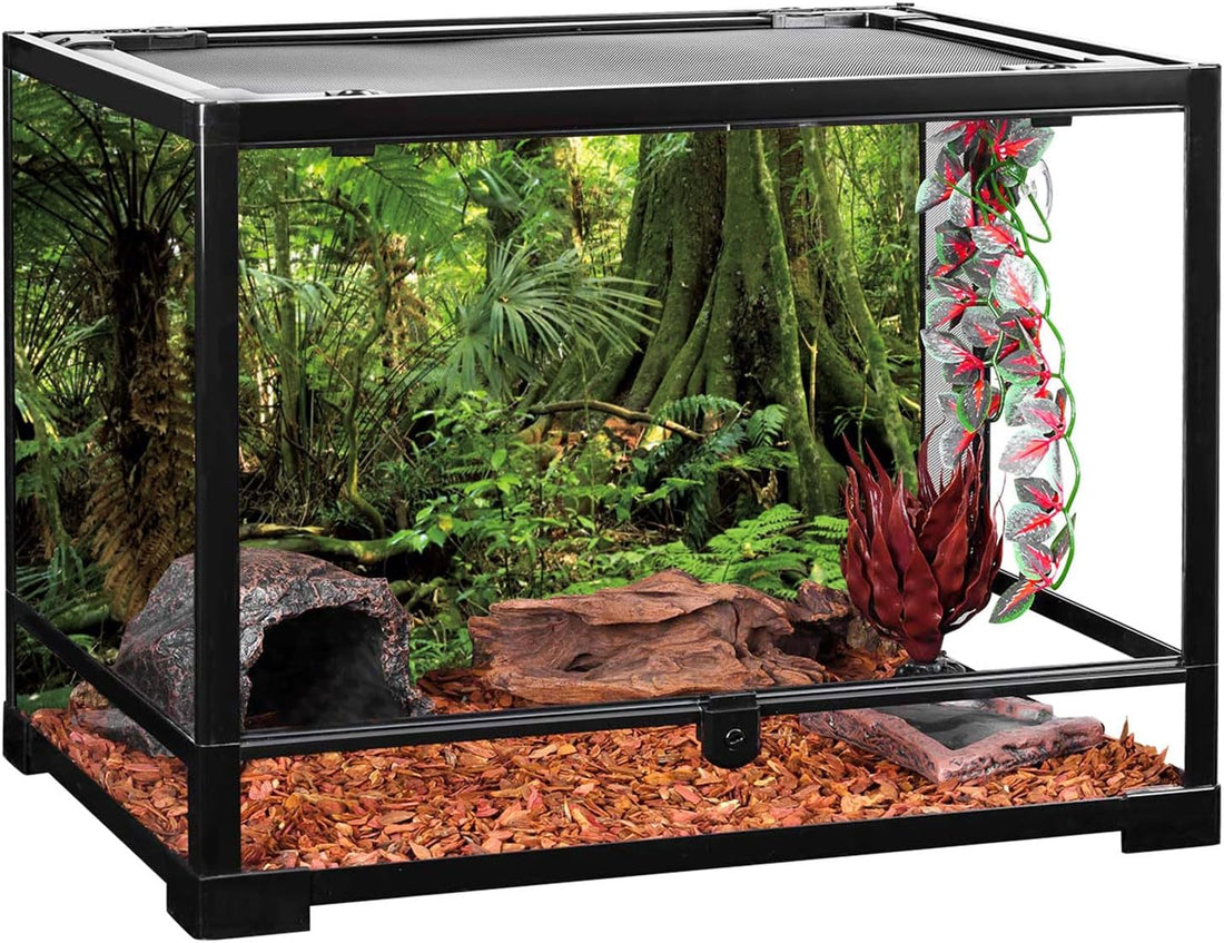 36x18 in Terrarium Backdrop Green Forest Tree Reptile Habitat