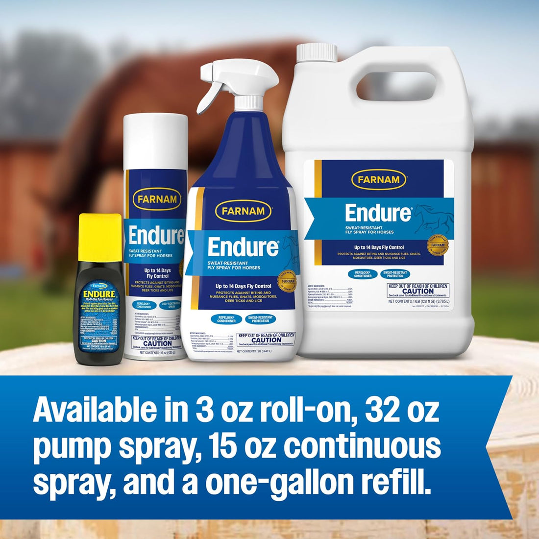 Farnam Endure Fly Spray for Horses, Long-Lasting Fly Repellent