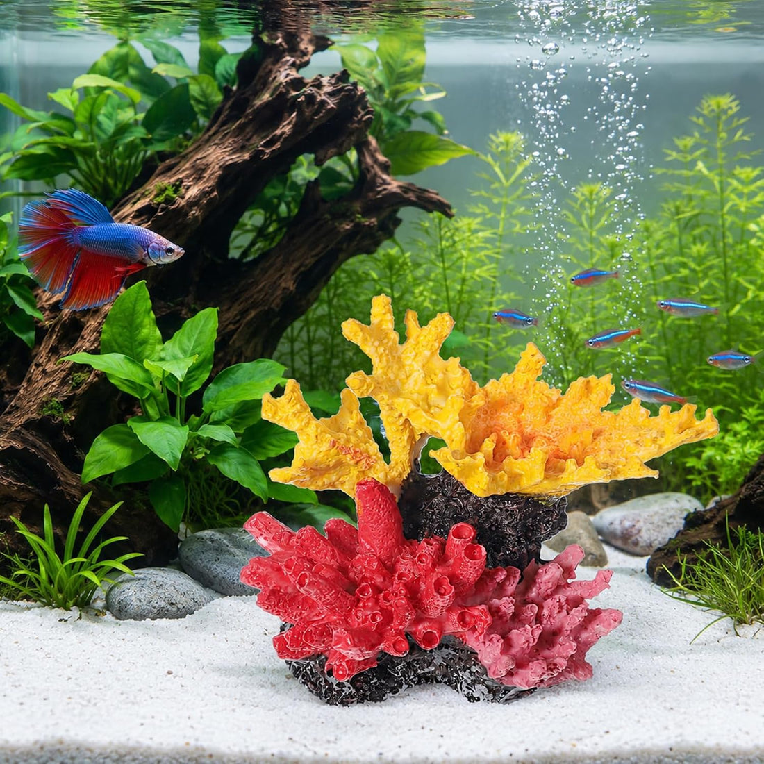 Aquarium Coral Reef Decor, Artificial Fake Coral Ornament