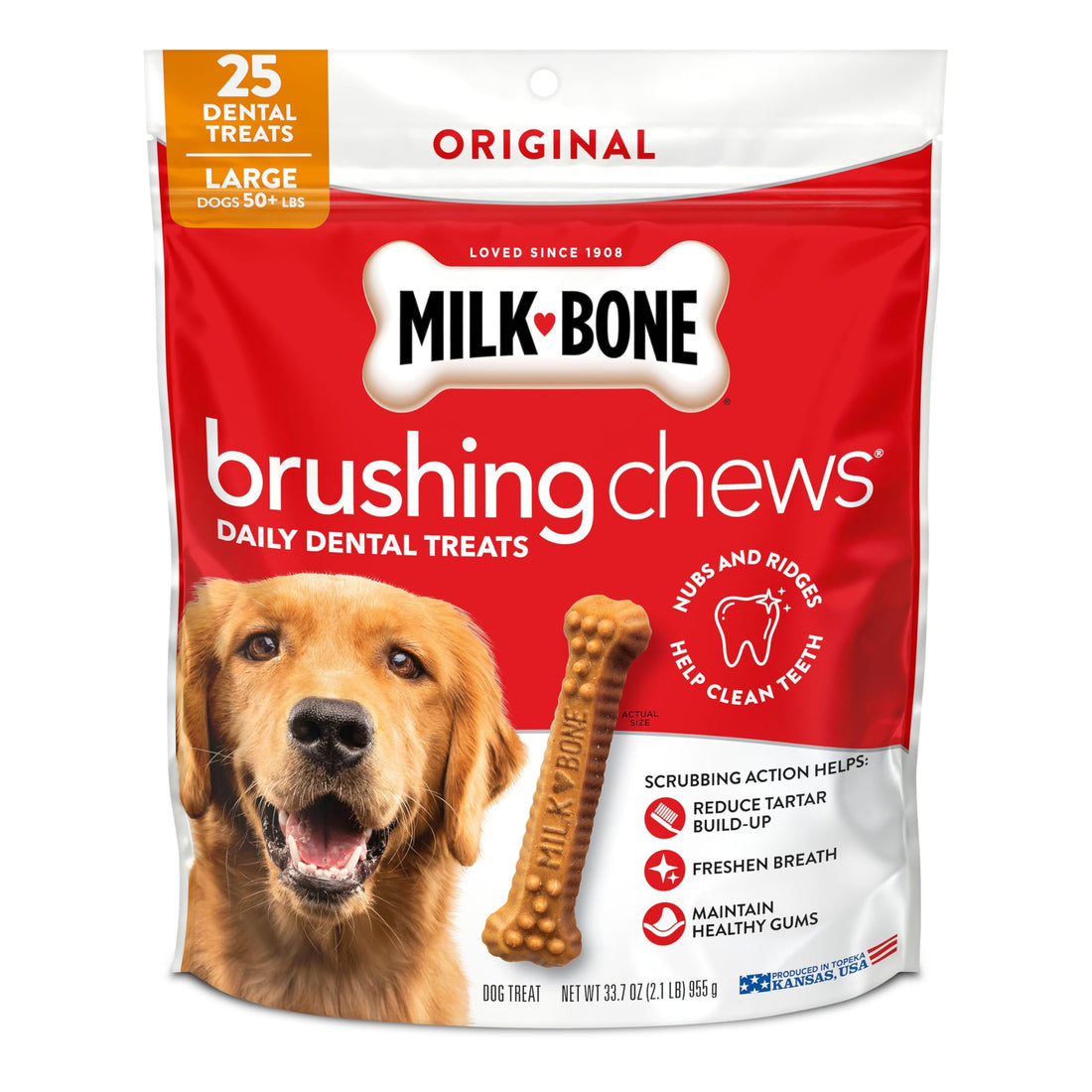 Milk-Bone Brushing Chews Original Chicken Flavor Daily Dental Dog