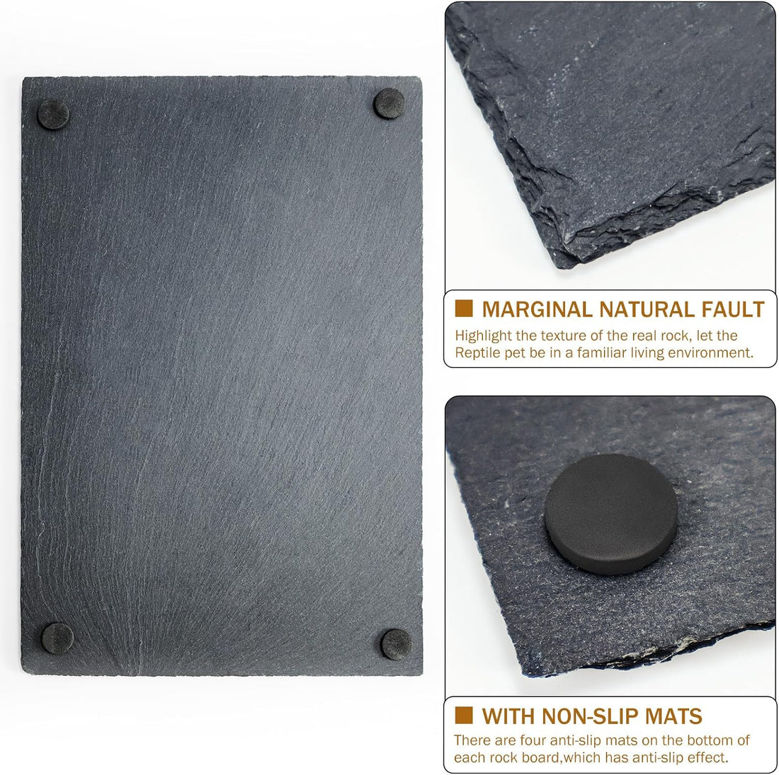 Rock Basking Platform with Bowl & Mat for Reptiles Small