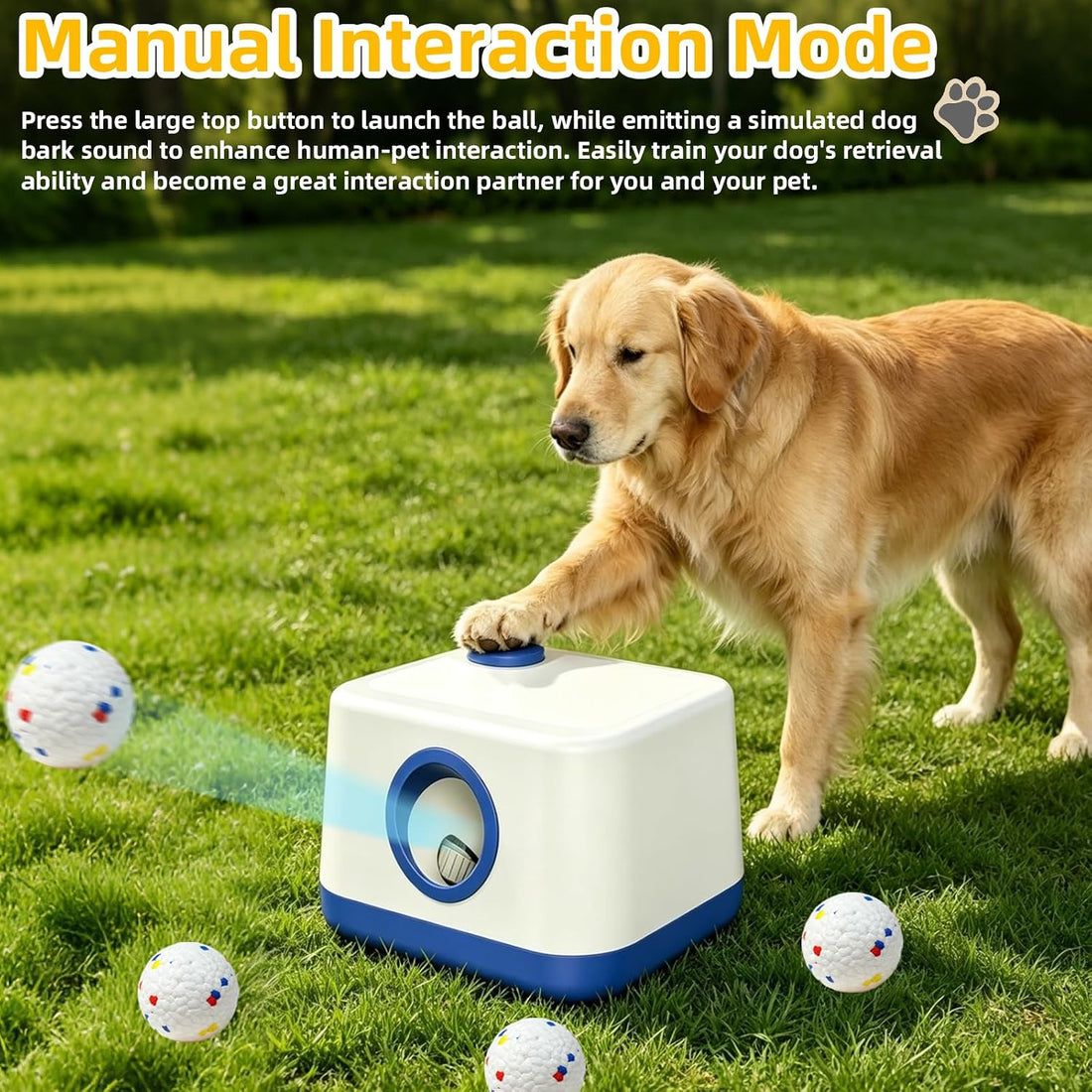 Ball Launcher for Dogs Indoor Automatic Small Dog Fetch Machine 3