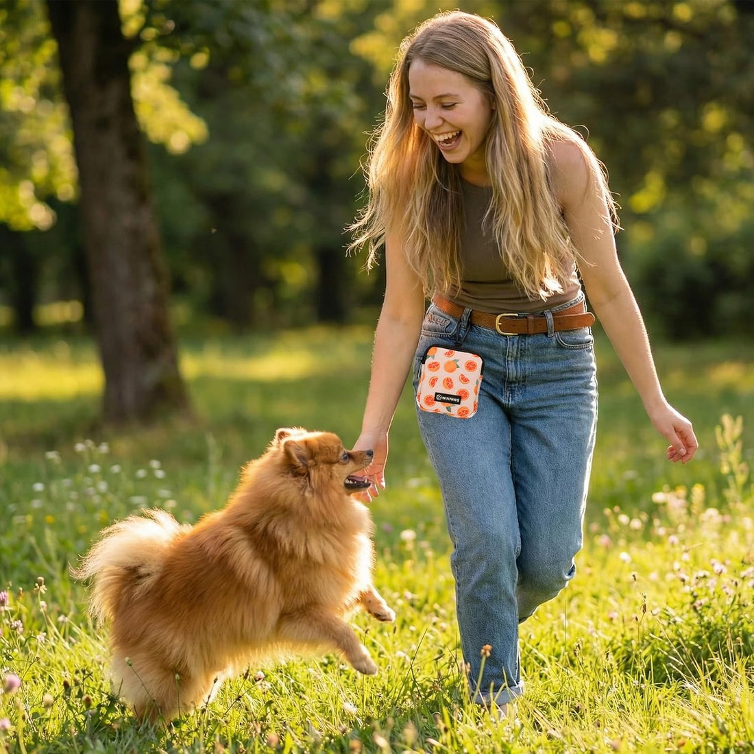 Dog Treat Pouch with Training Clicker,Waterproof Nylon Fabric Poop