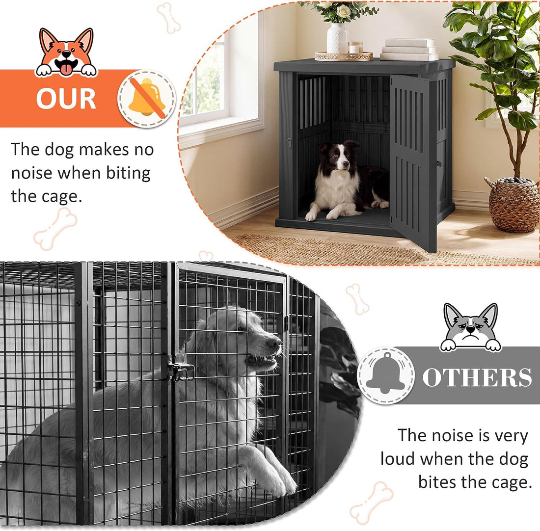 Fancyango Heavy Duty Dog Crate Furniture Lockable Indoor Outdoor