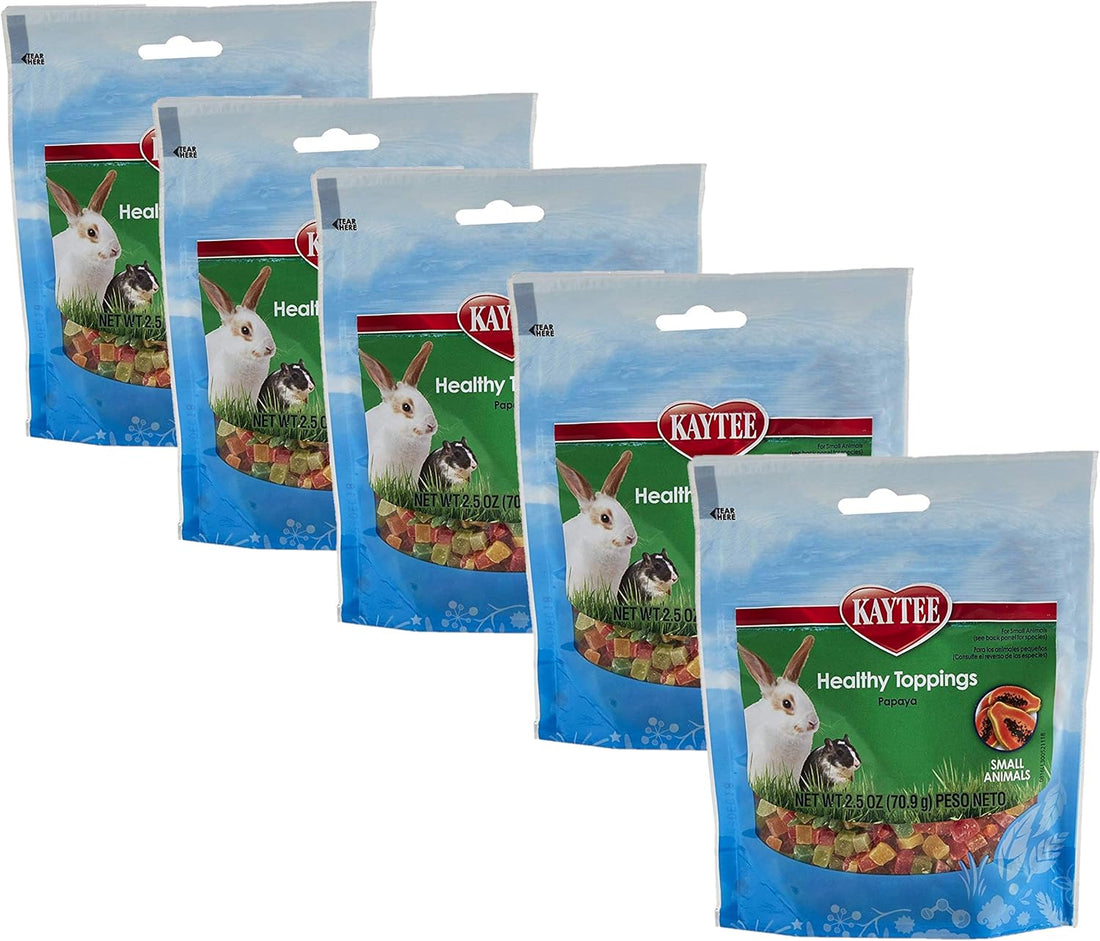 Kaytee Healthy Toppings Papaya Rabbit Treats, 2.5 Oz
