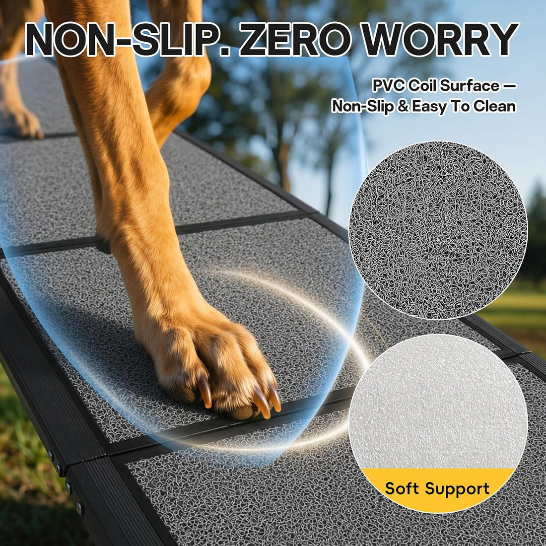 Dog Ramp for Large Pets, 71" L x 20" W