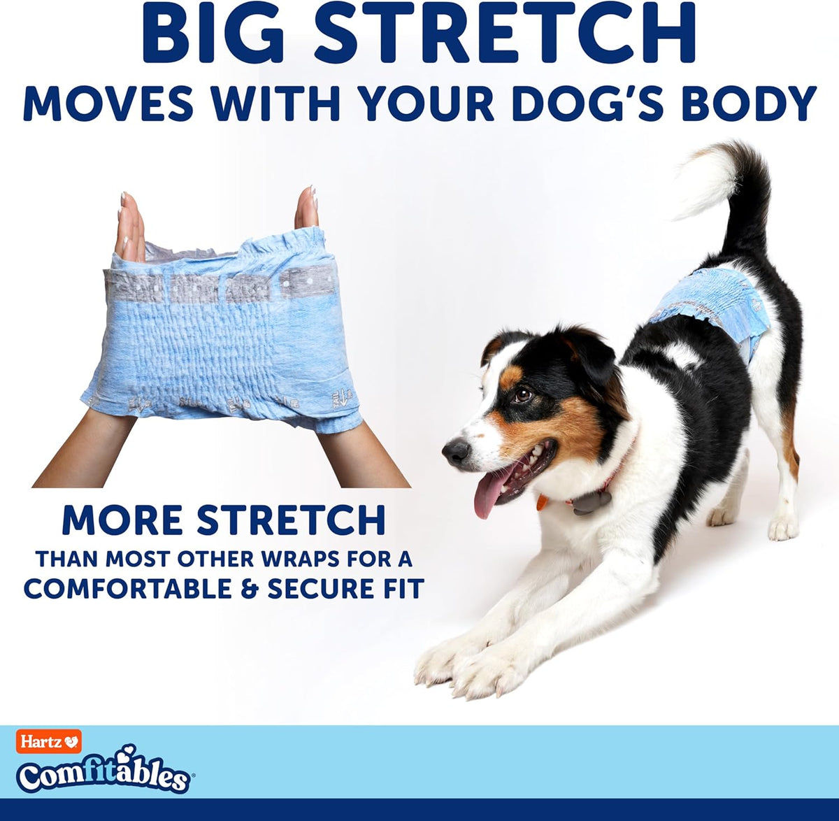 Hartz Comfitables Disposable Male Dog Wraps with Stretchy Waistband