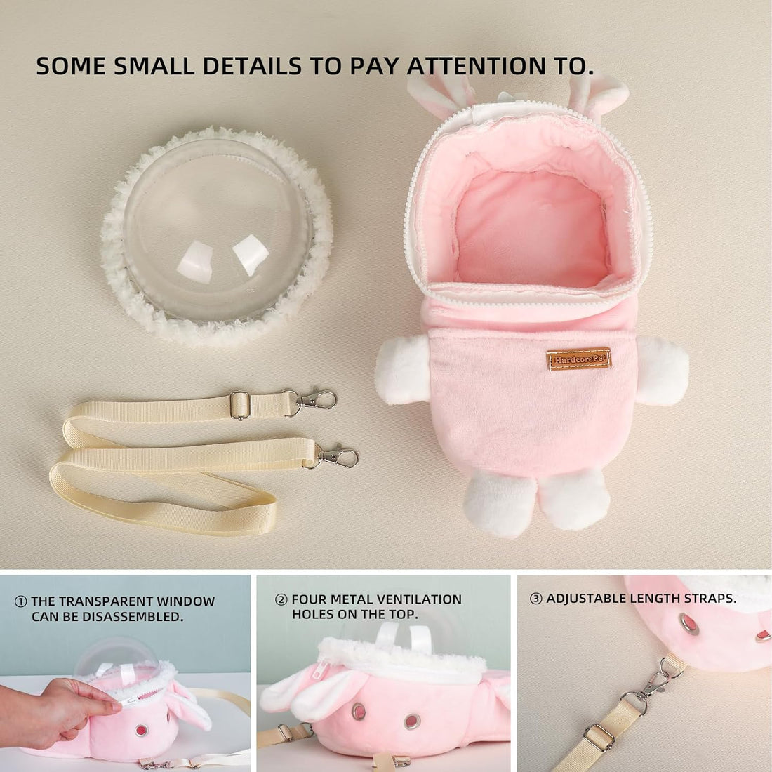 Hamster Carrier Rat Bag Cute Rabbit Shape Small Animal Sugar Glider