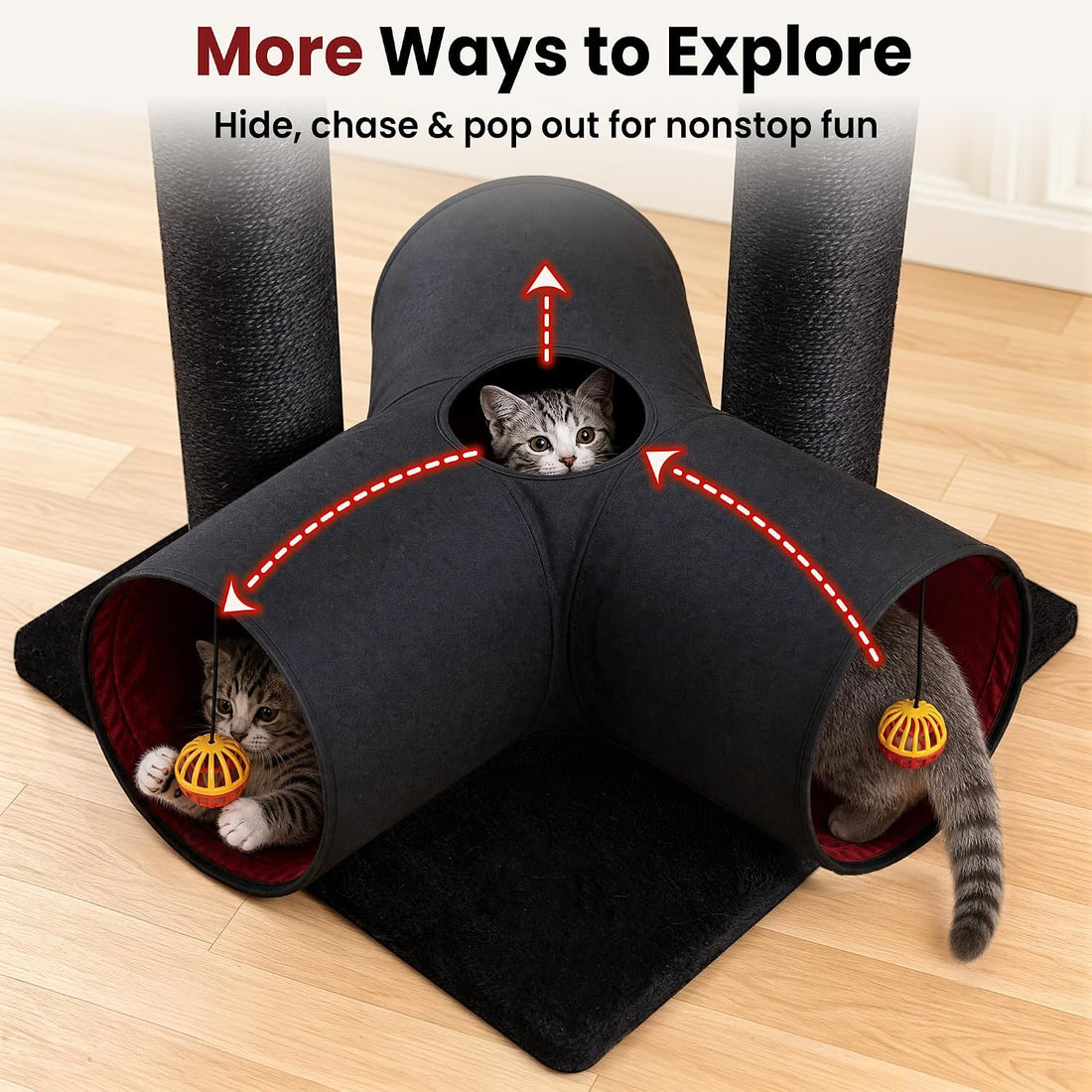 Heavy Duty Large Cat Tree Tower, Extra Wide Cat Scratching Posts
