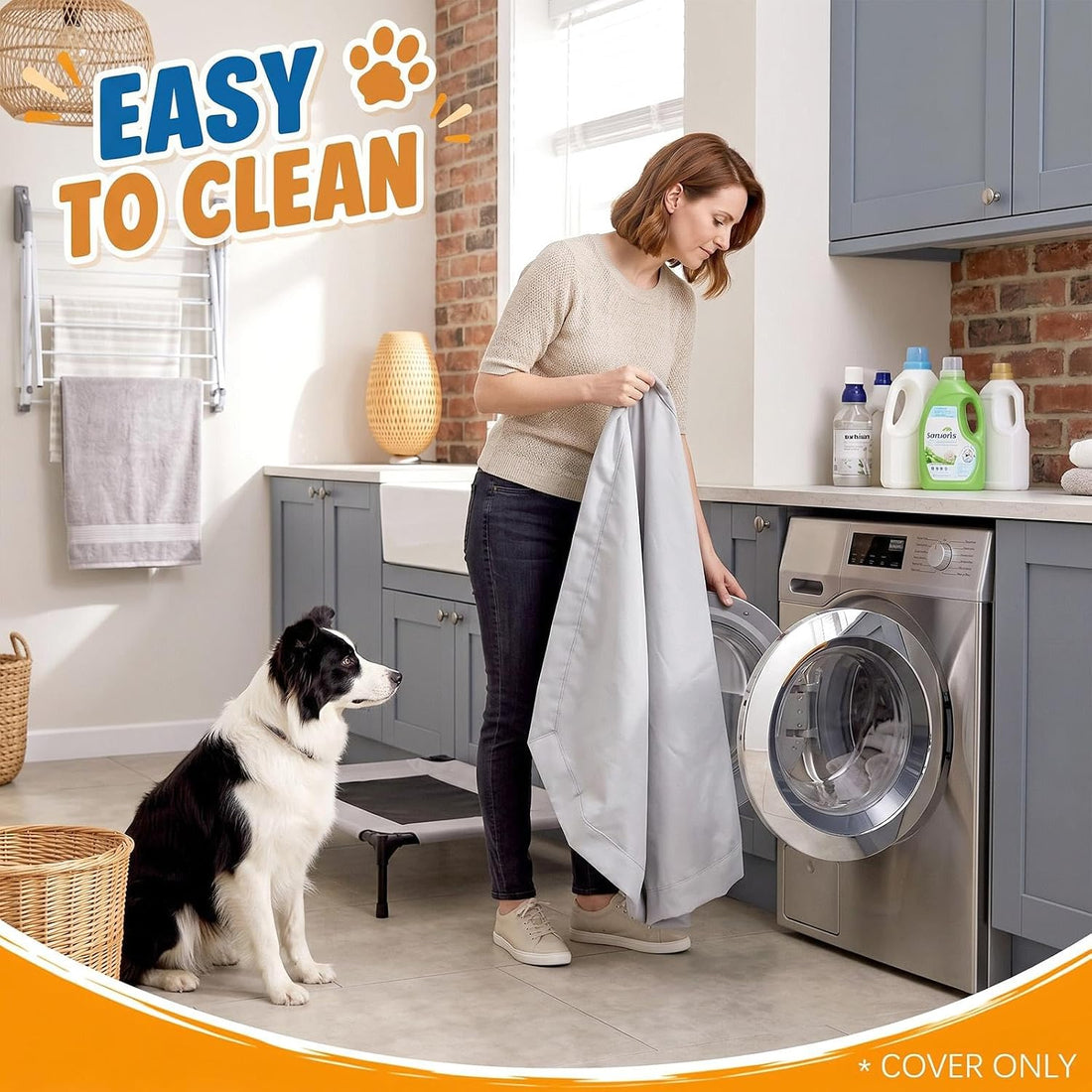 1 Pc Elevated Dog Bed Replacement Cover Dog Cot Cover Only