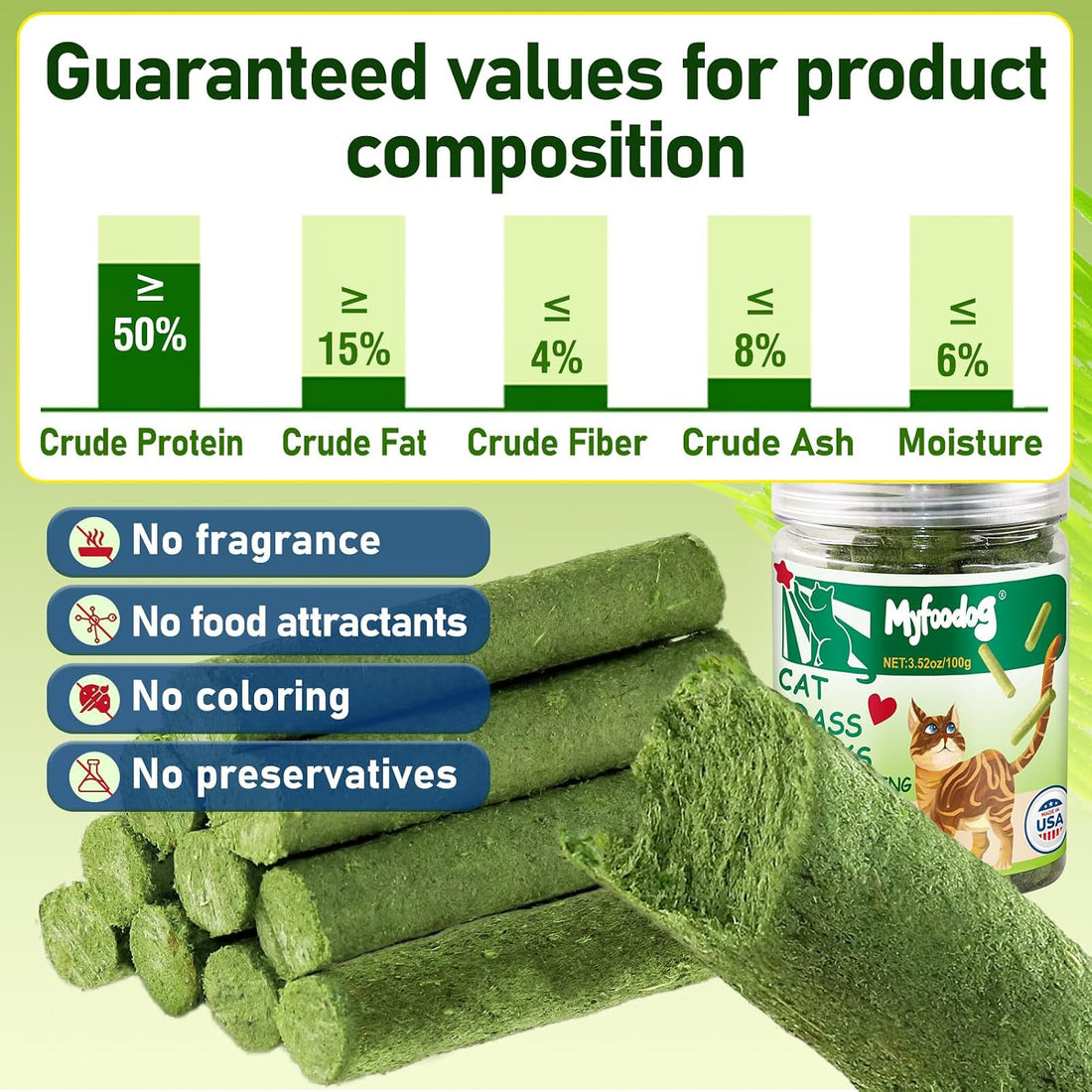 Freezed Drying Cat Grass Stick