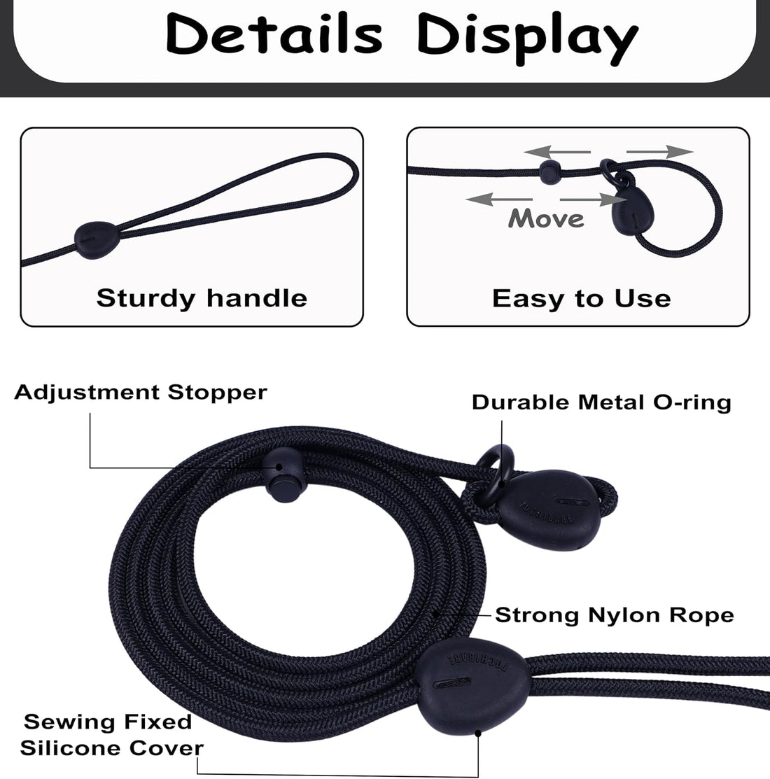 6FT Heavy Duty Slip Lead - No Pull Dog Training Leash